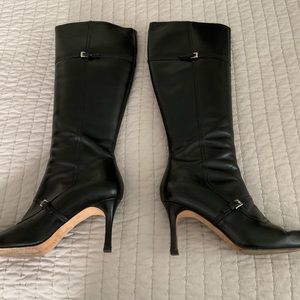 Ann Taylor Black Leather Boots